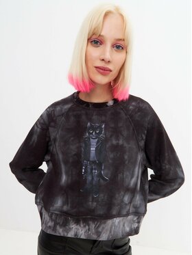Manii'ta Lacitta Manii'ta Lacitta Komplet dresowy Printed Sweatshirt Szary Regular Fit