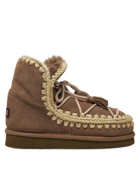Mou Mou Μπότες Χιονιού Eskimo Scoubidoo Lace FW101124A Καφέ