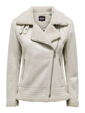 ONLY ONLY Dirbtinės odos striukė 15304775 Smėlio Regular Fit