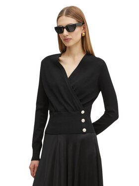 GUESS BY MARCIANO GUESS BY MARCIANO Sweter Maglia donna incrociata Czarny Regular Fit