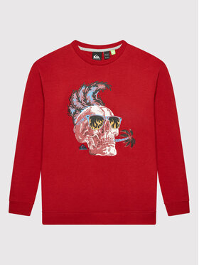Quiksilver Quiksilver Mikina Smoke EQBFT03791 Červená Regular Fit