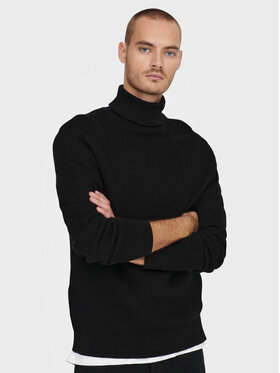 Only & Sons Only & Sons Rollkragenpullover Phil 22023202 Schwarz Regular Fit