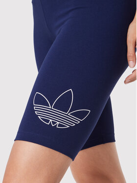 Adidas Kolesarske Hlače Bike HK5174 Mornarsko Modra Tight Fit