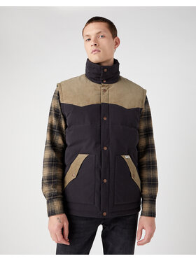 Wrangler Wrangler Kurtka zimowa DETACHABLE SLEEVE Czarny Regular Fit