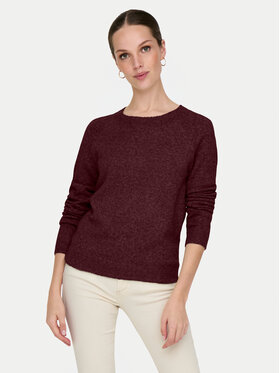ONLY ONLY Džemper Rica 15204279 Tamnocrvena Regular Fit