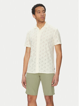 INDICODE INDICODE Koszula Injerry 20-612 Écru Regular Fit