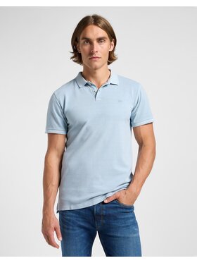 Lee Lee T-Shirt GARMENT DYE POLO Niebieski Regular Fit