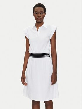 KARL LAGERFELD KARL LAGERFELD Rochie de zi A2W13038 Alb Regular Fit