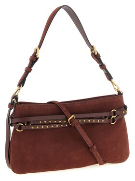 PINKO PINKO Torebka Bordeaux Cowhide Shoulder Bordowy