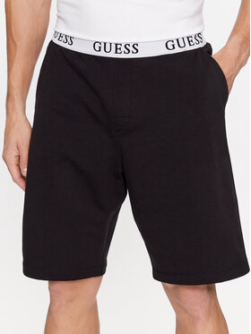 Guess Guess Pantaloni scurți sport U4RD00KBS91 Negru Regular Fit