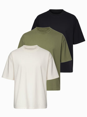 Ombre Ombre Komplet t-shirtów OM-TSBC-0291 Kolorowy Loose Fit