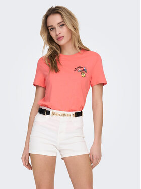 ONLY ONLY T-Shirt 15288293 Różowy Regular Fit