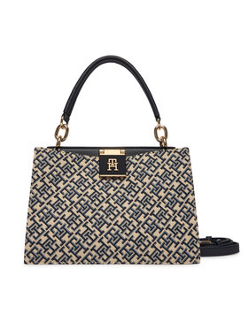 Tommy Hilfiger Tommy Hilfiger Borsetta Th Her Med Satchel Jacqu AW0AW18639 Blu scuro