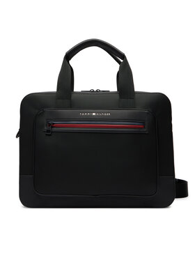 Tommy Hilfiger Tommy Hilfiger Чанта за лаптоп Th Foundation Computer Bag AM0AM14158 Черен