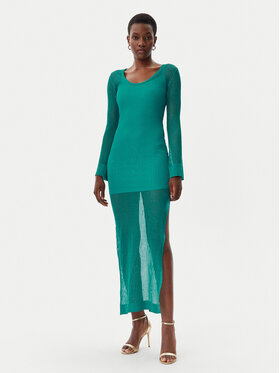 Simona Corsellini Simona Corsellini Трикотажна сукня P25CPABO0201 Бірюзовий Regular Fit