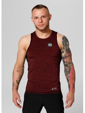 PITBULL PITBULL Koszulka techniczna Tank Top Rashguard Performance Pro plus New Logo 3XL Bordowy Regular Fit