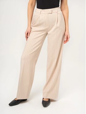 Willsoor Willsoor Spodnie materiałowe 68253 Beżowy Wide Leg