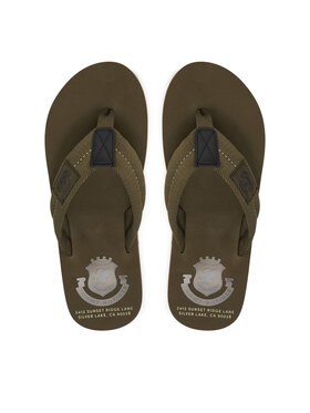 Tommy Hilfiger Tommy Hilfiger Джапанки Patch Hilfiger Beach Sandal FM0FM05804 Зелен