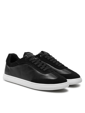 Calvin Klein Tenisice Cupsole Lace Up - Lth Sue Mix HW0HW02435 Crna