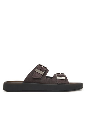 Calvin Klein Calvin Klein Šľapky Ergon Double Bar Sandal Su HM0HM02094 Hnedá