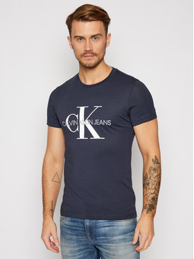 Calvin Klein Jeans Calvin Klein Jeans T-Shirt Iconic Monogram J30J314314 Granatowy Slim Fit