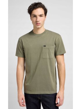 Lee Lee T-Shirt Relaxed Pocket Tee Zielony Relaxed Fit