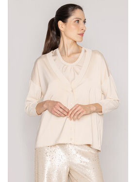 Deni Cler Milano Deni Cler Milano Kardigan T-DC-U405-D2-20-13-1 Beżowy Oversize