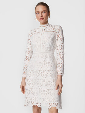 IVY OAK IVY OAK Cocktail obleka Mona IO1123S7528 Bela Regular Fit