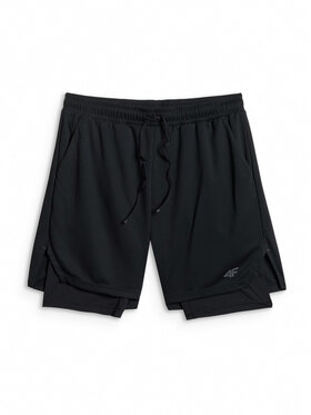 4F 4F Szorty sportowe ATHLETIC Czarny Regular Fit