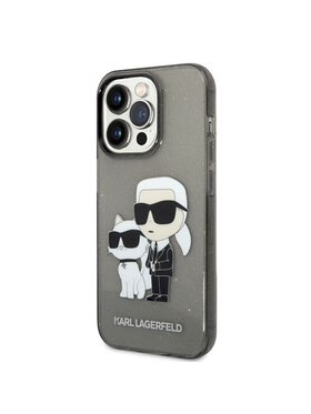 KARL LAGERFELD KARL LAGERFELD Etui na telefon IML Glitter NFT Karl & Choupette Czarny
