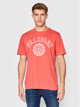 Wrangler Wrangler T-Shirt Collegiate W7E0EJ 112146307 Różowy Regular Fit