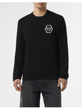PHILIPP PLEIN PHILIPP PLEIN Sweter 29047 Czarny Regular Fit