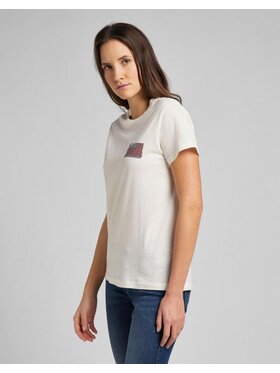 Lee Lee T-Shirt CREW NECK TEE Beżowy Regular Fit