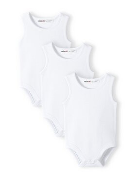 MINOTI MINOTI Komplet 3 par body dziecięcych 13babybasic 3 Biały Regular Fit
