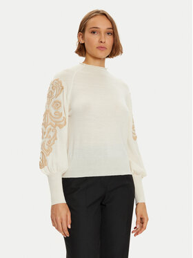 Luisa Spagnoli Luisa Spagnoli Džemperis Minucias 58569 Écru Regular Fit