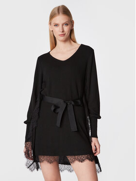 TWINSET TWINSET Trikotažinė suknelė 222TT3281 Juoda Regular Fit