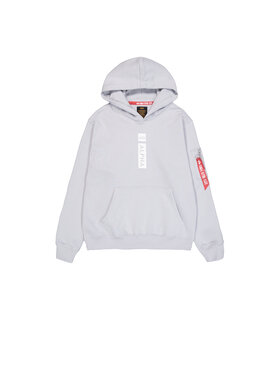 Alpha Industries Alpha Industries Bluza Alpha Puff Print Hoodie Szary Regular Fit