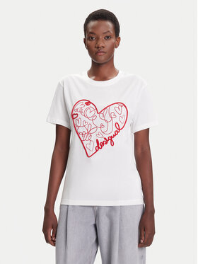 Desigual Desigual Tričko Roma 25WWTK50 Biela Regular Fit
