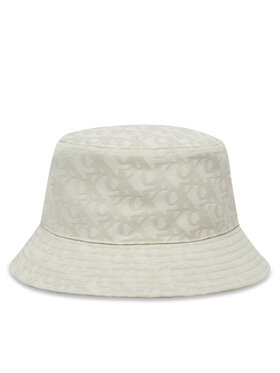 Calvin Klein Calvin Klein Kapelusz Logo Jacquard Bucket Hat LV04K5059G Beżowy