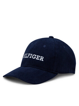 Tommy Hilfiger Tommy Hilfiger Cap Monotype Cordoroy Cap AM0AM11990 Dunkelblau