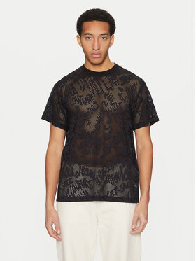 Versace Jeans Couture Versace Jeans Couture Тишърт 78GAH6R0 Черен Regular Fit