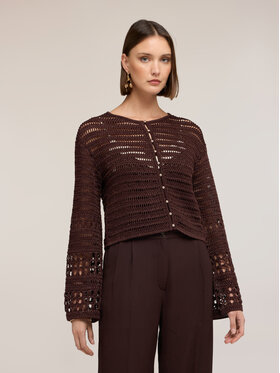Motivi Motivi Sweter M244W003953N022 Brązowy Regular Fit