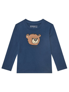 Guess Guess Блуза N5YI25 K8HM4 Тъмносин Regular Fit