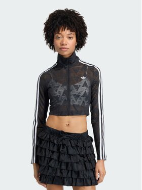 adidas adidas Bluza FIREBIRD CLASSIC LACE Czarny Slim Fit