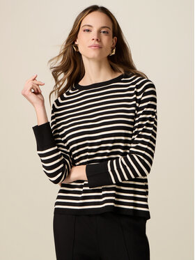Oltre Oltre Sweter M050J005352N0Z3 Czarny Regular Fit