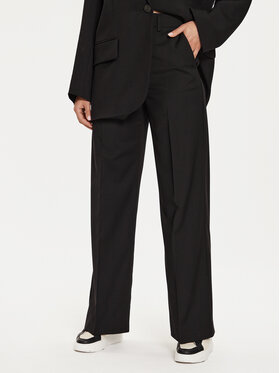 Weekend Max Mara Weekend Max Mara Spodnie materiałowe Visivo 2425136041 Czarny Relaxed Fit