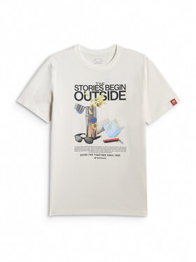 4F 4F T-Shirt NATURE’S TRAIL Biały Regular Fit