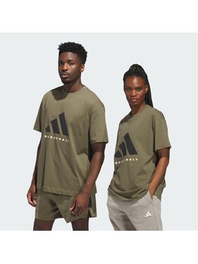 adidas adidas Koszulka techniczna 139367 Zielony Loose Fit