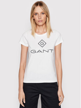 Gant Gant Majica 4200396 Bela Regular Fit