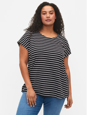 Zizzi Zizzi Marškinėliai V50032N Juoda Loose Fit